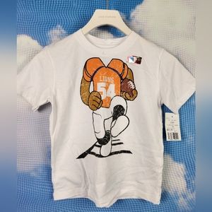 College Kids Lions Football Toddler Short Sleeve Shirt Size 5/6T